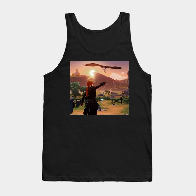 Diluc and his bird #2 Tank Top by Poppyseed_edits